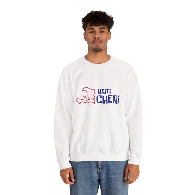 Haiti Chéri Tropical Island Nostalgia Sweatshirt Playful Heritage Design Unisex Cozy Crewneck Sweatshirt