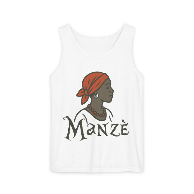 Mazè Haitian Woman Empowerment Tank Top Creole Pride Series Unisex Summer Festival Wear