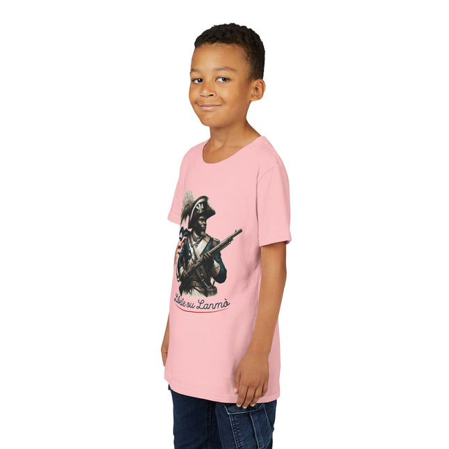 Liberté ou La Mort Youth T-Shirt Haitian Revolutionary Graphic Tee Cultural Pride Kids Apparel Bold Heritage Gift