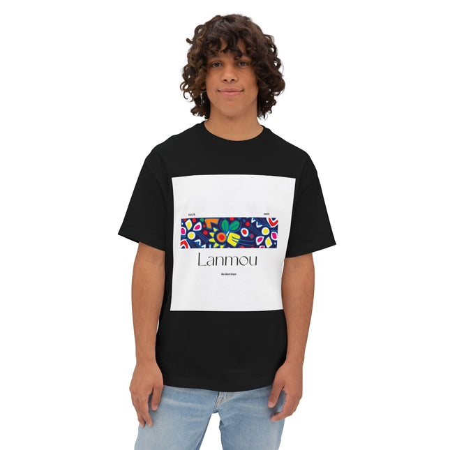 Lanmou “No Bad Days” Sweatshirt Haitian Floral Art Graphic Creole Love Pullover Island Vibes & Cultural Unisex Oversized T-Shirt