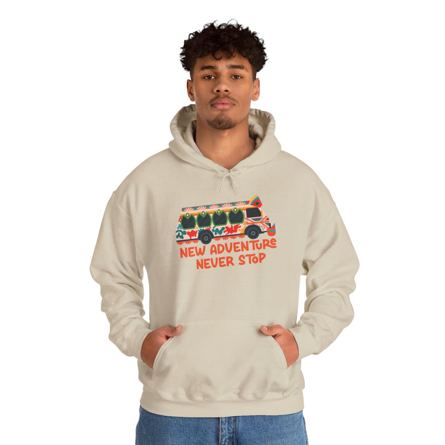 Tap-Tap Spirit New Adventure Never Stop Hoodie Haitian Travel Culture Series Unisex Adventure Sweatshirt