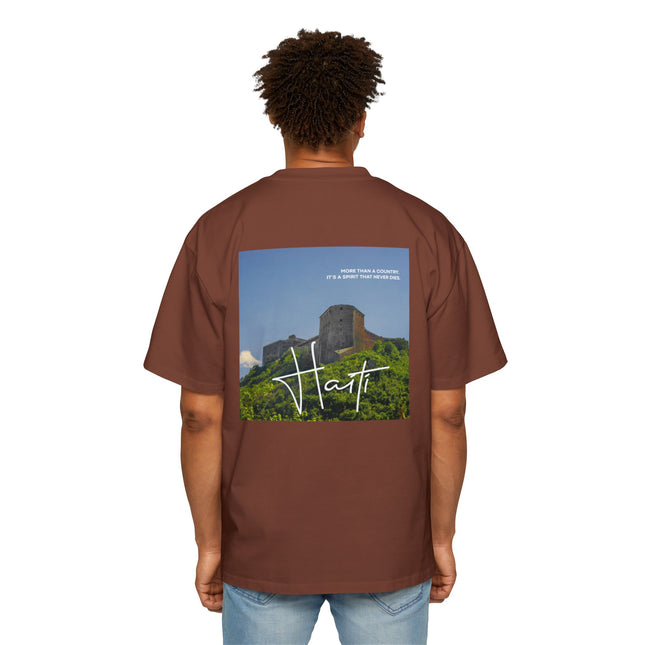 The Citadelle Spirit Tee Oversized Haitian Heritage Statement Shirt Men’s Premium Streetwear, Graphic Tee Haitian Street Vibes Graphic on Back