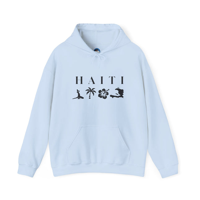 The Island’s Whisper Haiti Coastal Scene Hoodie Tropical Heritage Series Haiti Inspired Unisex Hoodie