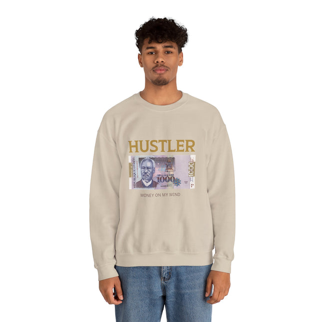 Haitian Hustler Crewneck Sweatshirt Unisex Entrepreneur Streetwear Bold Banknote Graphic Pullover