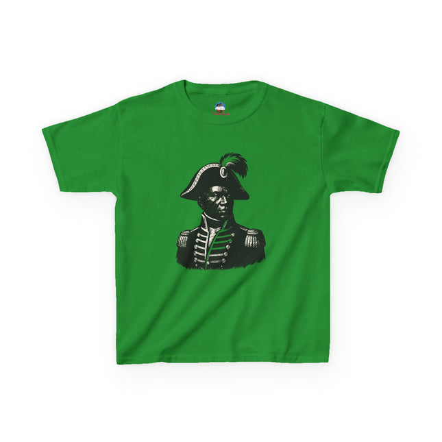 Historical Kids T-Shirt Haitian Hero Graphic Tee Vintage Art Youth Shirt Educational Cultural Apparel