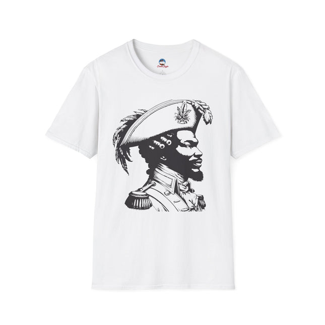 Haitian Revolutionary Thinker Tee Vintage Side-Profile Portrait Unisex Cultural Heritage T-Shirt