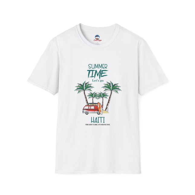 Summer Time in Haiti Sweatshirt Tropical Palm & Surf Van Graphic Caribbean Vibes Pullover Beach Life Travel & Vacation Vibes T-Shirt