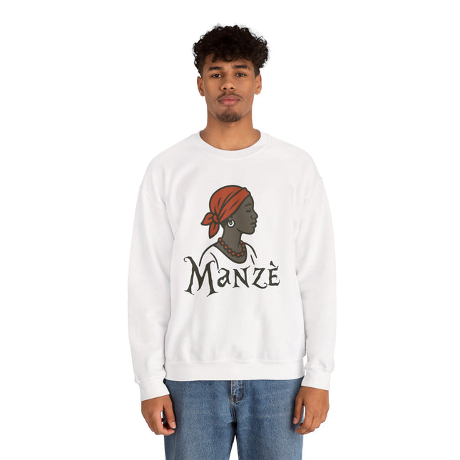 Mazè Haitian Women’s Strength Sweatshirt Cultural Empowerment Series Unisex Crewneck Sweatshirt