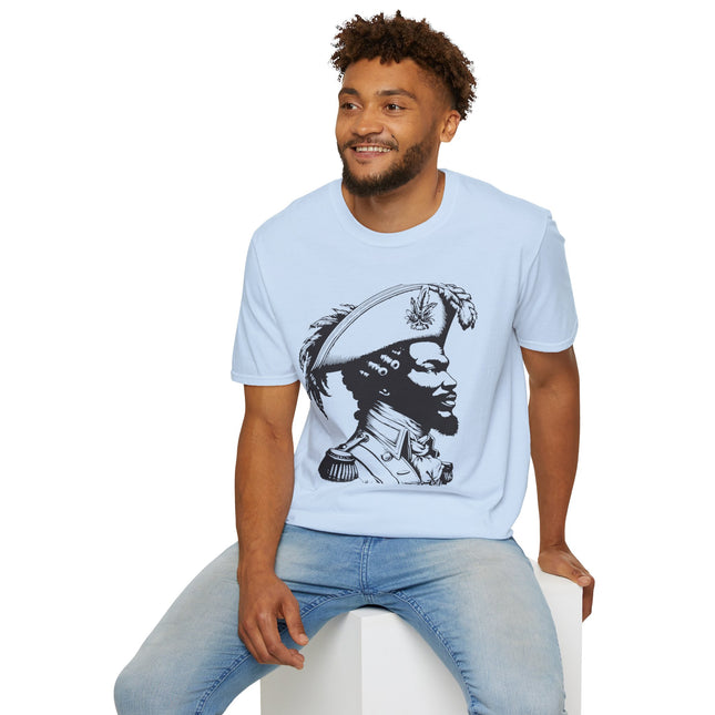 Haitian Revolutionary Thinker Tee Vintage Side-Profile Portrait Unisex Cultural Heritage T-Shirt