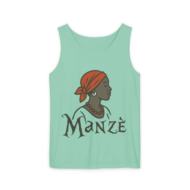 Mazè Haitian Woman Empowerment Tank Top Creole Pride Series Unisex Summer Festival Wear