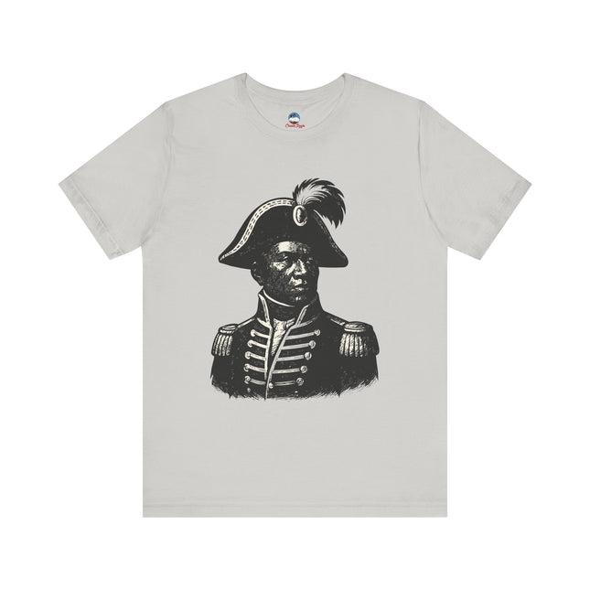 Historical Haitian Hero Tee Vintage Black & White Portrait Unisex Cultural Heritage T-Shirt