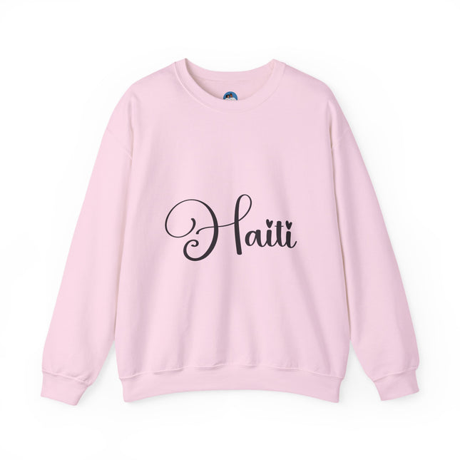 Haiti in Script Stylish Haiti Crewneck Sweatshirt Limited Artist Edition | Heritage Apparel