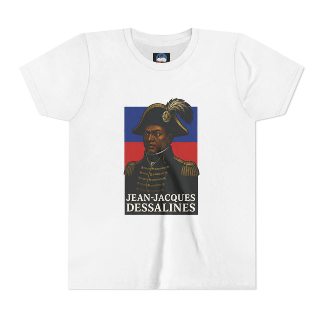 Jean-Jacques Dessalines Youth T-Shirt Haitian Independence Graphic Tee Black History Kids Apparel Cultural Heritage Gift