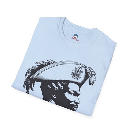 Haitian Revolutionary Thinker Tee Vintage Side-Profile Portrait Unisex Cultural Heritage T-Shirt