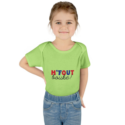 M'FOUT Bouke!™ Baby Bodysuit Creole Humor for Little Trendsetters Ultra-Soft Infant Onesie Perfect Baby Shower Gift