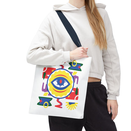 Vodou Eye Haitian Spiritual Art Tote Afro-Haitian Mysticism Design - CreoleSizzle