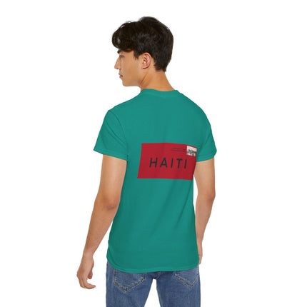 Stamped in Heritage Haitian Pride Graphic Tee Diaspora Connection Series Unisex Ultra Cotton T-Shirt Haitian Street Vibes Graphic on Back
