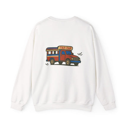 The Tap-Tap Chronicles Haitian Street Vibes Sweatshirt Caribbean Heritage Series Unisex Heavy Blend™ Crewneck