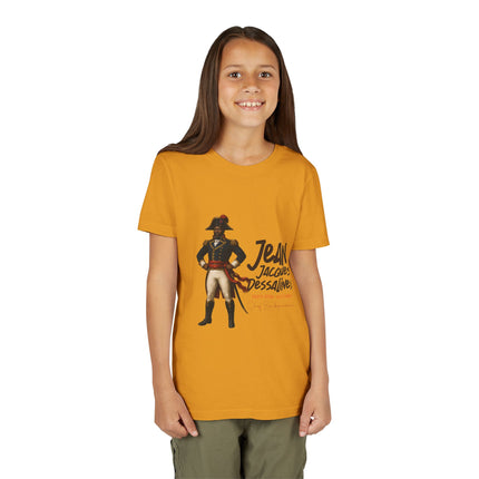 Jacques Dessalines Youth Tee Revolutionary Legacy Edition Kids Short Sleeve Shirt Haitian Pride Apparel