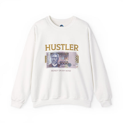 Haitian Hustler Crewneck Sweatshirt Unisex Entrepreneur Streetwear Bold Banknote Graphic Pullover