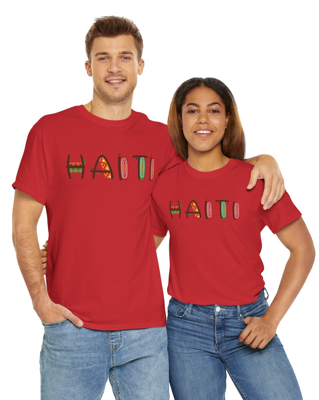 Haiti in Color Limited Heritage Drop Tee Artistic Creole Typography