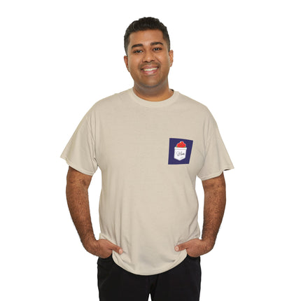Haiti Hibiscus Pocket Tee Tropical Elegance Haitian Heritage Series Unisex Heavy Cotton T-Shirt
