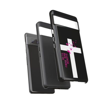 Mete Fwa W Nan Bondye Phone Case – Haitian Gospel Cross Design – Faith-Based Christian Cover - CreoleSizzle
