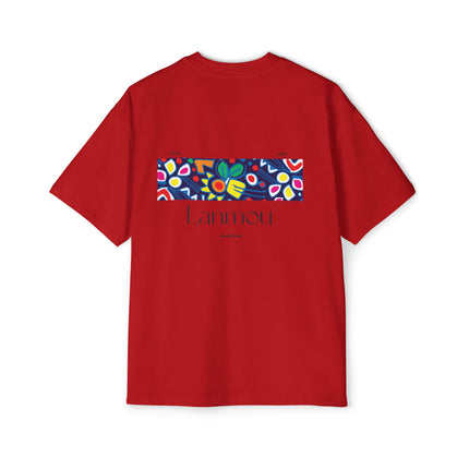 Lanmou Love Oversized Tee Haitian Heritage Streetwear, Trendy Layering Piece Unisex Premium Casual T-Shirt Haitian Street Vibes Graphic on Back