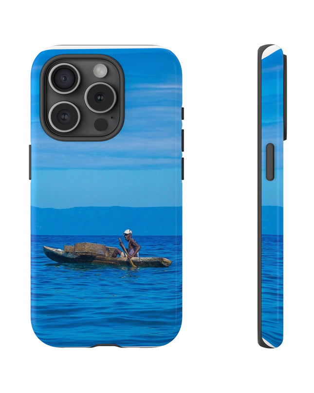 Haitian Fisherman Phone Case – Coastal Art Design – Durable, Stylish Caribbean Inspired Case - CreoleSizzle