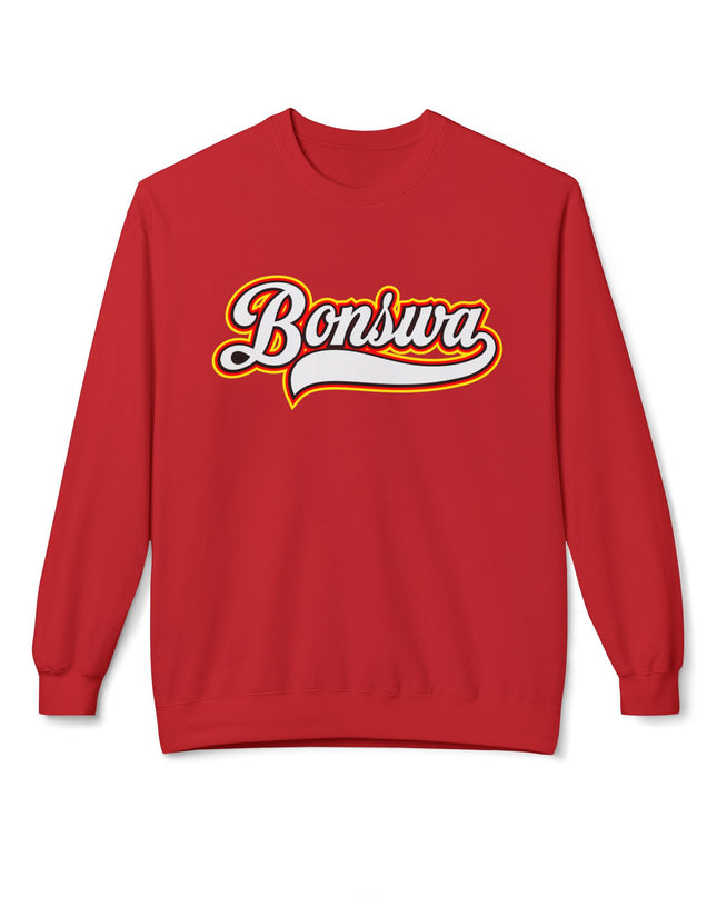 Exclusive Bonswa Sweatshirt Embracing Haitian Greetings with Style Unisex Midweight Softstyle Fleece Crewneck Sweatshirt - CreoleSizzle