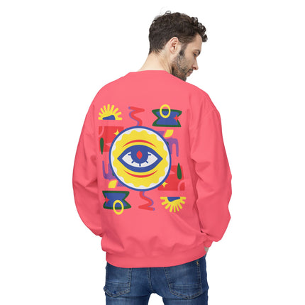 The Watchful Eye Spiritual Legacy Sweatshirt Afro-Haitian Heritage Series Unisex Midweight Fleece Crewneck