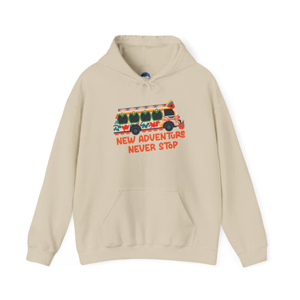 Tap-Tap Spirit New Adventure Never Stop Hoodie Haitian Travel Culture Series Unisex Adventure Sweatshirt