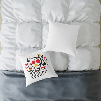 Haitian Vodou Spirit Art Pillow Afro-Caribbean Skull Graphic Bold Limited Ritual Collection - CreoleSizzle