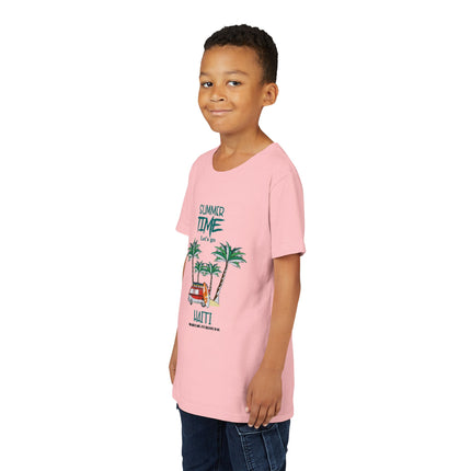 Summer Adventure Youth Tee Haiti Vacation Edition Kids Short Sleeve Shirt Caribbean Pride Apparel