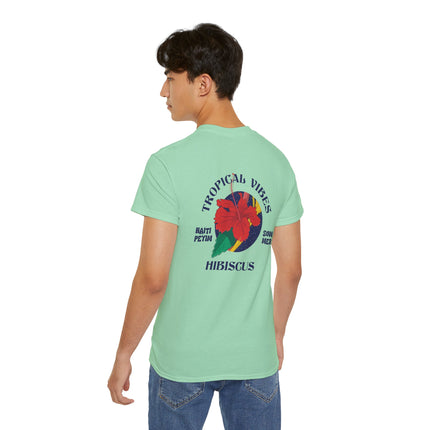 Tropical Vibes Tee Hibiscus Spirit Edition Caribbean-Inspired Graphic T-Shirt Unisex Summer Wear
