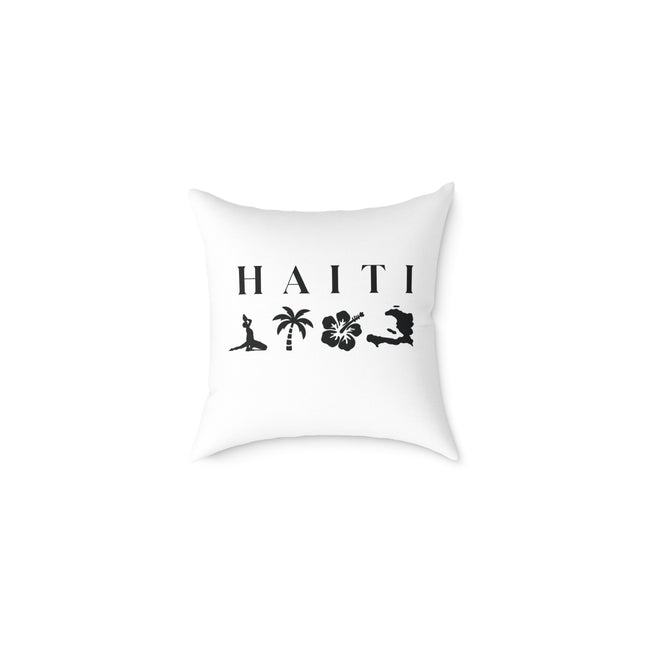 Minimalist Haiti Nature Pillow Tropical Silhouette Design Accent Coastal Calm Collection - CreoleSizzle