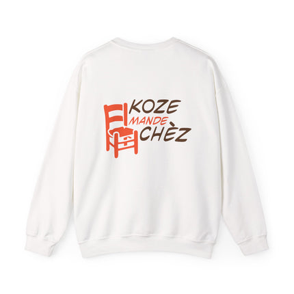 Kozi Madchèz Witty Haitian Saying Crewneck Sweatshirt Unisex Heavy Blend Cozy Home & Casual Wear