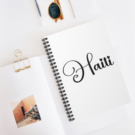 Signature Haiti Notebook An Elegant Calligraphy Journal Minimalist Pride Spiral Notebook
