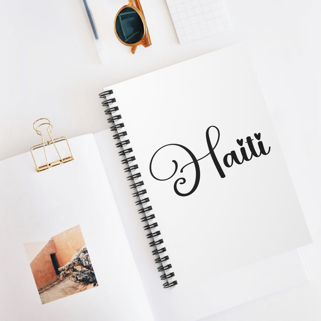 Signature Haiti Notebook An Elegant Calligraphy Journal Minimalist Pride Spiral Notebook