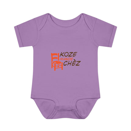 Kozi Madchèz Creole Charm Baby Bodysuit Haitian Culture Series  Infant & Toddler Wear Stylish Baby Clothes