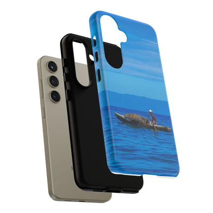 Haitian Fisherman Phone Case – Coastal Art Design – Durable, Stylish Caribbean Inspired Case - CreoleSizzle