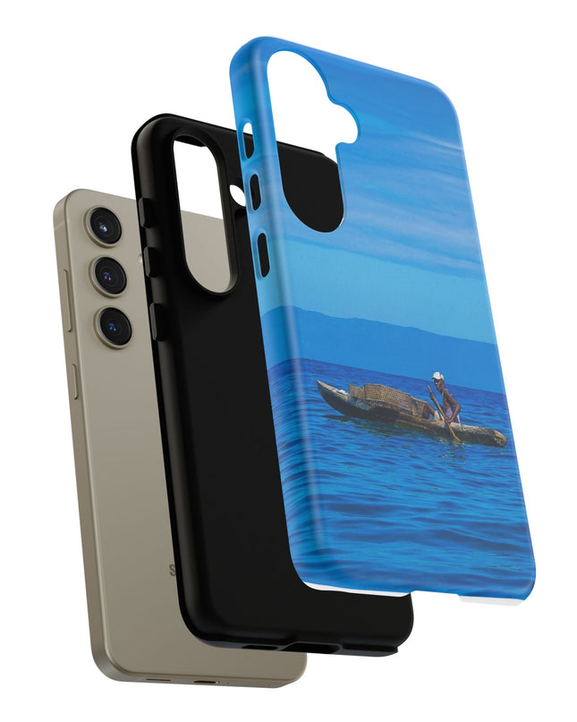 Haitian Fisherman Phone Case – Coastal Art Design – Durable, Stylish Caribbean Inspired Case - CreoleSizzle