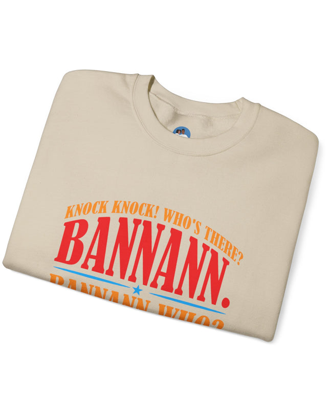 Bannann Peze Crewneck Sweatshirt  A Playful Nod to Haitian Humor and Flavor - CreoleSizzle