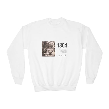 The Revolutionary Spirit Vintage 1804 Youth Sweatshirt Haitian Heritage Series Youth Premium Crewneck