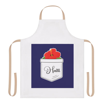 Haiti Hibiscus Pocket Premium Heritage Apron Limited Artist Edition