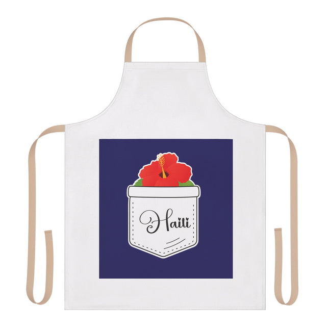 Haiti Hibiscus Pocket Premium Heritage Apron Limited Artist Edition