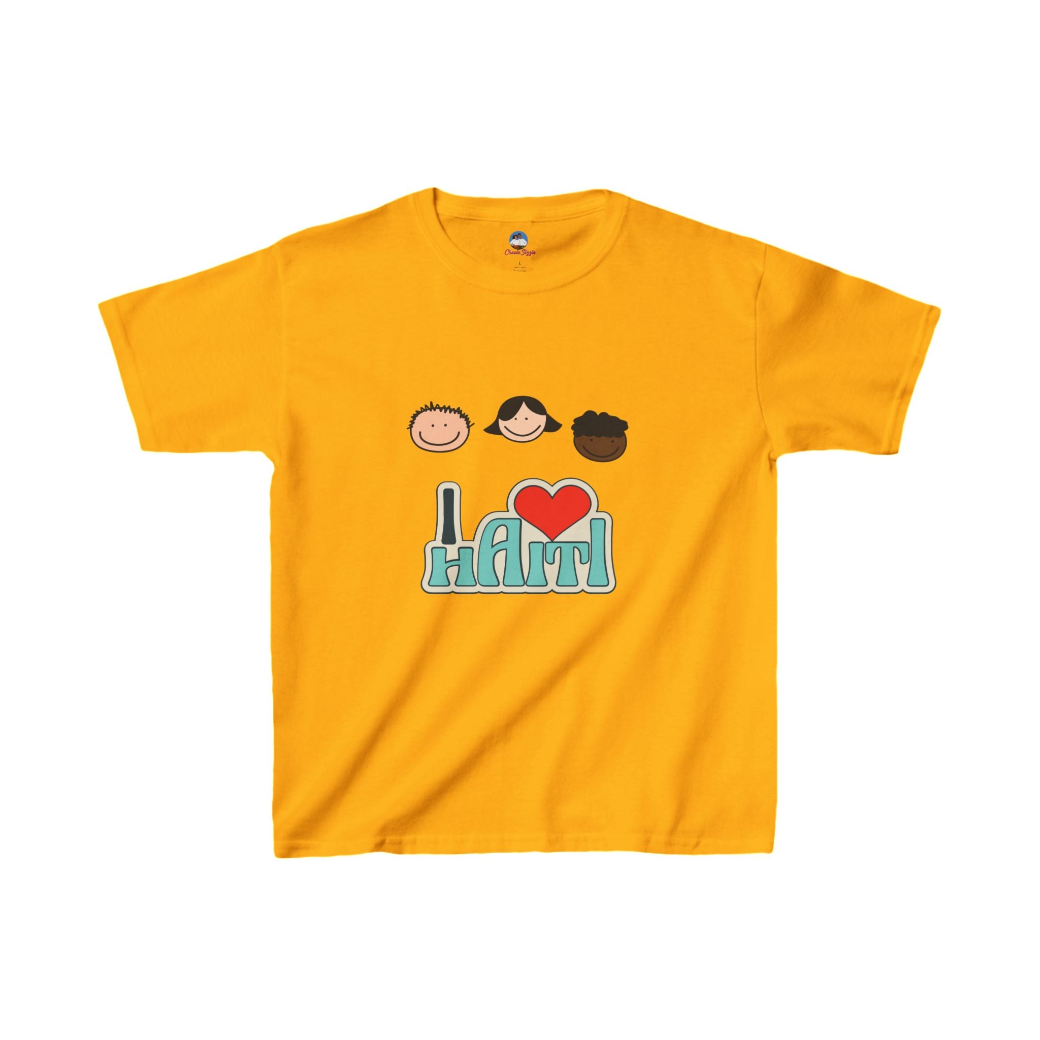 Kids "I Love Haiti" T-Shirt - Fun Haitian Pride Tee for Everyday Wear - Ethically Made Children’s Cotton Shirt