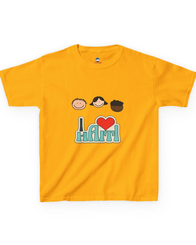 Kids "I Love Haiti" T-Shirt - Fun Haitian Pride Tee for Everyday Wear - Ethically Made Children’s Cotton Shirt - CreoleSizzle