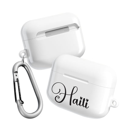 Haiti Calligraphy Minimalist Luxury Script AirPods Case Elegant Heritage Edition