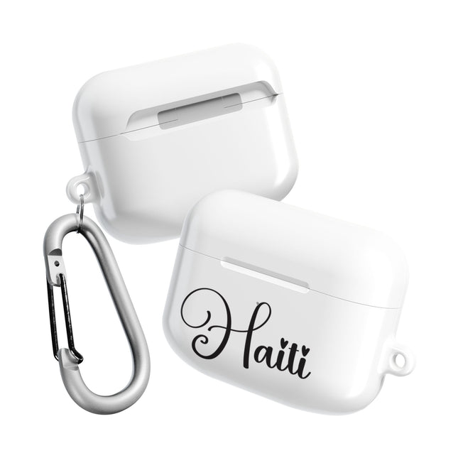 Haiti Calligraphy Minimalist Luxury Script AirPods Case Elegant Heritage Edition